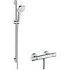 Hansgrohe Trio (doccetta, tubo flessibile e supporto) HANSGROHE Croma Select E in abs cromato anticalcare 3 getti