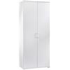 TERRANEO Mobile Multiuso 4 ripiani 2 ante L 90 x H 195 x P 45 cm bianco