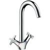 Hansgrohe Rubinetto da cucina fisso a collo di cigno Logis M32 argento cromato lucido HANSGROHE