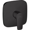 Hansgrohe Rubinetto per doccia getto laminare cristallino a 2 manopole Talis E nero opaco HANSGROHE