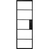 ARTENS Anta per porta scorrevole esterno muro ARTENS Cloe in alluminio nero, L 86 x H 215 cm spessore 30 mm, apertura reversibile