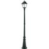 SOVIL Lampione da giardino, Quadrata H 212 cm, nero, IP43 SOVIL
