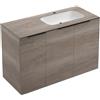 Leroy Merlin Mobile bagno da terra con lavabo L 120 x H 92 x P 51 cm rovere sable, 2 ante per vasca a destra Solid