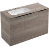 Leroy Merlin Mobile bagno da terra con lavabo L 120 x H 92 x P 51 cm rovere sable, 2 ante per vasca a sinistra Solid