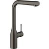 Grohe Rubinetto da cucina con doccetta a collo di cigno Essence antracite spazzolato satinato GROHE