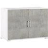 TERRANEO Mobile Multiuso L 90 x H 66 x P 45 cm grigio cemento