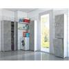 TERRANEO Mobile lavanderia 1 cassetto 2 ante in truciolare bianco anta cemento P 32 x L 45 x H 195 cm