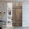 Leroy Merlin Porta scorrevole reversibile Barn Ebano in inox marrone, L 86 x H 215 cm, con binario Toledo