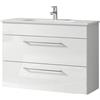 Leroy Merlin Mobile bagno sospeso con lavabo L 81 x H 61.5 x P 40 cm laccato bianco 2 cassetti per vasca centrale Giò