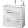 Leroy Merlin Mobile bagno sospeso con lavabo L 61 x H 61.5 x P 40 cm laccato bianco 2 cassetti per vasca centrale Giò