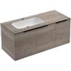 Leroy Merlin Mobile bagno sospeso con lavabo L 120 x H 83 x P 51 cm rovere sable, 2 ante per vasca a sinistra Solid