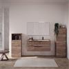 Leroy Merlin Mobile bagno sospeso con lavabo L 120 x H 83 x P 51 cm rovere sable, 1 anta 2 cassetti per vasca a destra Solid