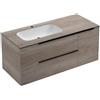 Leroy Merlin Mobile bagno sospeso con lavabo L 120 x H 83 x P 51 cm rovere sable, 1 anta 2 cassetti per vasca a sinistra Solid