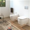 OLYMPIA CERAMICA Coppia sanitari scarico a parete OLYMPIA CERAMICA tuttoevo bianco lucido WC: P 44 x L 36 x H 27 cm, bidet: P 26 x L 32 x H 24 cm