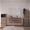 Leroy Merlin Mobile bagno sospeso con lavabo L 120 x H 83 x P 51 cm rovere sable, 1 anta 2 cassetti per vasca a destra Solid