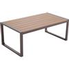 Leroy Merlin Tavolino da esterno New York in alluminio con piano in polywood marrone per 4 persone 132x73cm