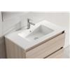 Leroy Merlin Lavabo a incasso rettangolare vasca centrale Hasvuk L 81 x H 14 x P 46 cm in resina bianco opaco