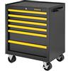 Stanley Carrello da officina con ruote STANLEY STST98182 in acciaio 4 ruote 6 cassetti 1 ripiani, L 67.6 x P 46 x H 85.9 cm