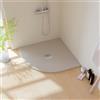 SANYCCES Piatto doccia SANYCCES in resina semicircolare Strato beige L 90 x L 90 x H 2.4 cm opaco effetto ardesia