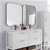 RANDAL Specchio Kende rettangolare in alluminio argento 80 x 60 cm