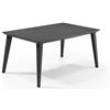 Keter Tavolo da pranzo per giardino Lima KETER struttura e superficie in resina antracite per 6 persone 157x98cm