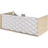 SENSEA Mobile da bagno sospeso sotto lavabo L 70 x H 35 x P 51 cm bianco, 1 cassetto Neo, Maniglie acquistabili separatamente