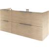 SENSEA Mobile da bagno sospeso sotto lavabo L 70 x H 85 x P 35 cm bianco, 2 cassetti Neo, Maniglie acquistabili separatamente