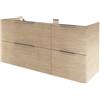 SENSEA Mobile da bagno sospeso sotto lavabo L 70 x H 85 x P 46 cm bianco laccato, 2 cassetti 1 anta con cassetto Eklettica