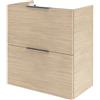 SENSEA Mobile da bagno sospeso sotto lavabo L 105 x H 32 x P 48 cm lucido, 1 cassetto SENSEA Neo, Maniglie acquistabili separatamente