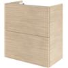 SENSEA Mobile da bagno sospeso sotto lavabo L 60 x H 64 x P 35 cm rovere naturale, 2 cassetti Apertura push-pull SENSEA Neo, Maniglie acquistabili separatamente