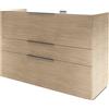 SENSEA Mobile da bagno a terra L 120 x H 84 x P 48 cm rovere lucido, 3 cassetti SENSEA Neo Line