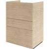 SENSEA Mobile da bagno a terra L 60 x H 84 x P 48 cm rovere naturale, 3 cassetti Apertura push-pull SENSEA Neo Line, Maniglie acquistabili separatamente