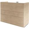 SENSEA Mobile da bagno a terra L 105 x H 84 x P 48 cm rovere naturale, 3 cassetti Apertura push-pull SENSEA Neo Line, Maniglie acquistabili separatamente