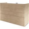 SENSEA Mobile da bagno a terra L 120 x H 84 x P 48 cm rovere naturale, 3 cassetti Apertura push-pull SENSEA Neo Line, Maniglie acquistabili separatamente