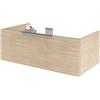 SENSEA Mobile da bagno sospeso sotto lavabo L 70 x H 50 x P 46 cm bianco, 2 ante Neo, Maniglie acquistabili separatamente
