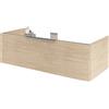 SENSEA Mobile da bagno sospeso sotto lavabo L 105 x H 32 x P 48 cm bianco, 2 cassetti Neo, Maniglie acquistabili separatamente