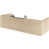 SENSEA Mobile da bagno sospeso sotto lavabo L 140 x H 25 x P 46 cm bianco, 1 cassetto Neo, Maniglie acquistabili separatamente