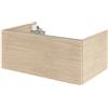 SENSEA Mobile da bagno sospeso sotto lavabo L 75 x H 64 x P 48 cm lucido, 3 cassetti Apertura push-pull SENSEA Neo, Maniglie acquistabili separatamente