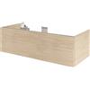 SENSEA Mobile da bagno sospeso sotto lavabo L 105 x H 32 x P 48 cm bianco, 2 cassetti Neo, Maniglie acquistabili separatamente, chiusura push pull