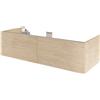 SENSEA Mobile da bagno sospeso sotto lavabo L 120 x H 32 x P 48 cm bianco, 1 cassetto Neo, Maniglie acquistabili separatamente