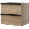 BADEN HAUS Mobile da bagno sospeso sotto lavabo Moon di BADEN HAUS L 60 x H 55 x P 46 cm rovere bruges , 2 cassetti