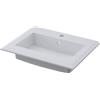 BADEN HAUS Lavabo a incasso rettangolare Moon L 61 x H 2 x P 46 cm in resina bianco