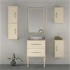 BADEN HAUS Colonna per mobile bagno Tiffany 2 ante chiusura ammortizzata L34 x P32 x H114 cm bianco cotone
