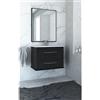 BADEN HAUS Mobile da bagno sospeso sotto lavabo L 74 x H 55 x P 46 cm grafite laccato opaco, 2 cassetti BADEN HAUS Tiffany