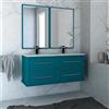 BADEN HAUS Specchio con illuminazione integrata Tiffany BADEN HAUS L 59 x H 90 x P 4 cm blu petrolio