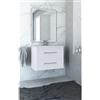 BADEN HAUS Specchio con illuminazione integrata Tiffany BADEN HAUS L 73 x H 90 x P 4 cm bianco opaco