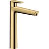 Hansgrohe Rubinetto per lavabo getto laminare cristallino Talis E oro levigato lucido HANSGROHE H 29.2 cm