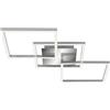 BRILO Plafoniera LED Frames argento IP20, 2600 lumen