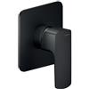 NOBILI Rubinetto per doccia getto laminare cristallino ad incasso monocomando Acquaviva nero lucido NOBILI