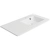 SENSEA Lavabo a incasso rettangolare vasca a destra Neo L 91 x H 11.2 x P 48.5 cm in composito minerale di resina gelificata bianco lucido